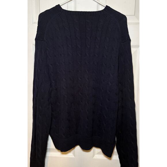 Polo Ralph Lauren men’s cable knit navy‎ blue sweater size XXL - Picture 4 of 4